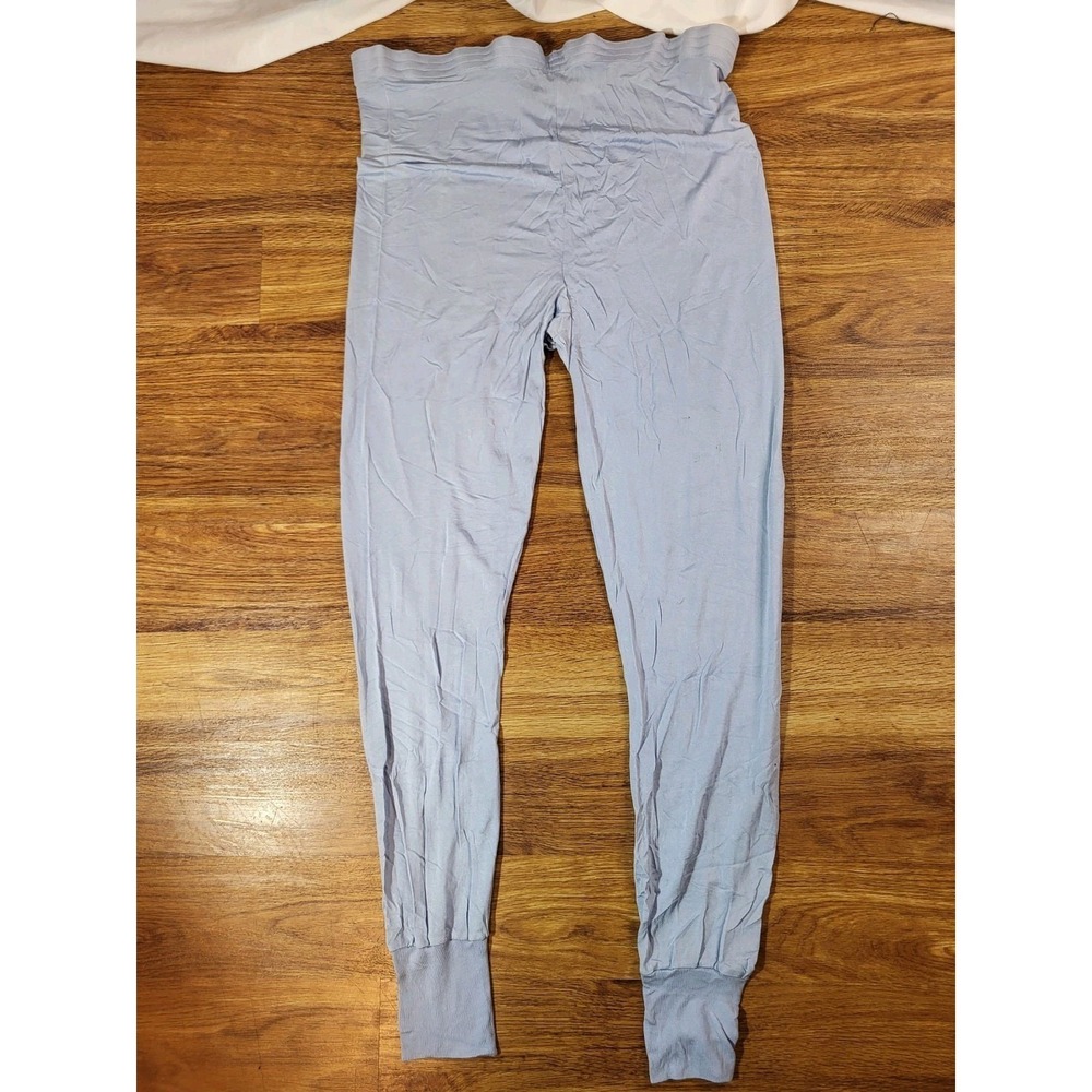 Vintage Eddie Bauer 100% Silk Blue Athletic Pants Large Flaw